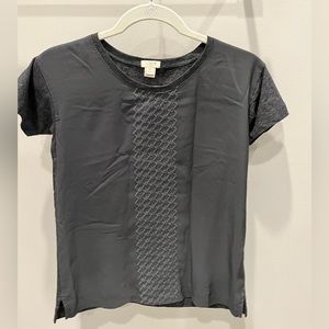 Jcrew silk grey tshirt